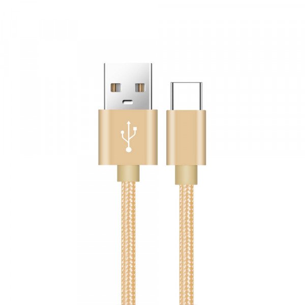 Wholesale Type-C / USB-C Durable  6FT USB Cable (Gold)